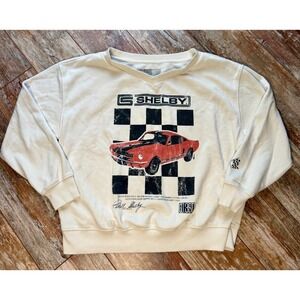 Shelby GT350 Sweatshirt Mens M 1965 Mustang Racing Graphic Carroll Shelby